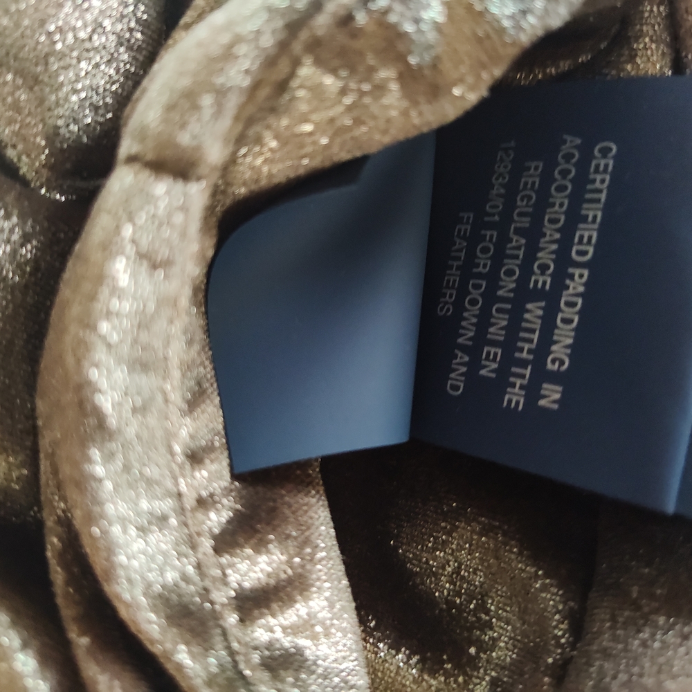 Herno Down/ Feather Fill, Ladies  Shimmering Tan/Silver Puffer Jacket/ Size 40. - Picture 9 of 17